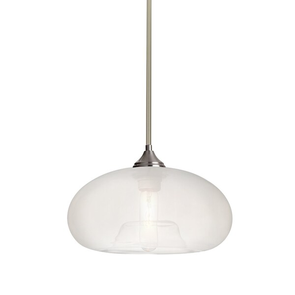 Besa Lighting Bana Cord Pendant, Frost, Satin Nickel Finish, 1x60W Incandescent 1TT-BANAFR-SN - main